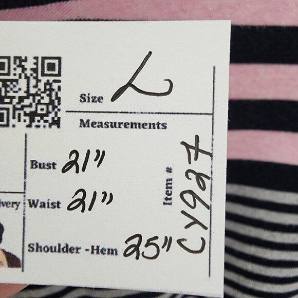 Autograph Pink & Black Knit Striped Sweater Size L - Picture 7 of 7